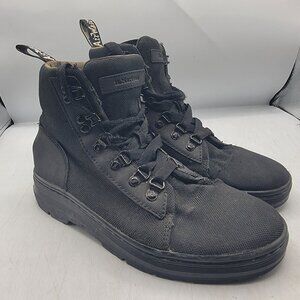 Dr. Martens Combs Boots Womens 6 Triple Black Casual Walking Outdoors